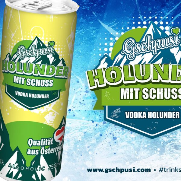 Gschpusi Holunder mit Schuss (24 Dosen)