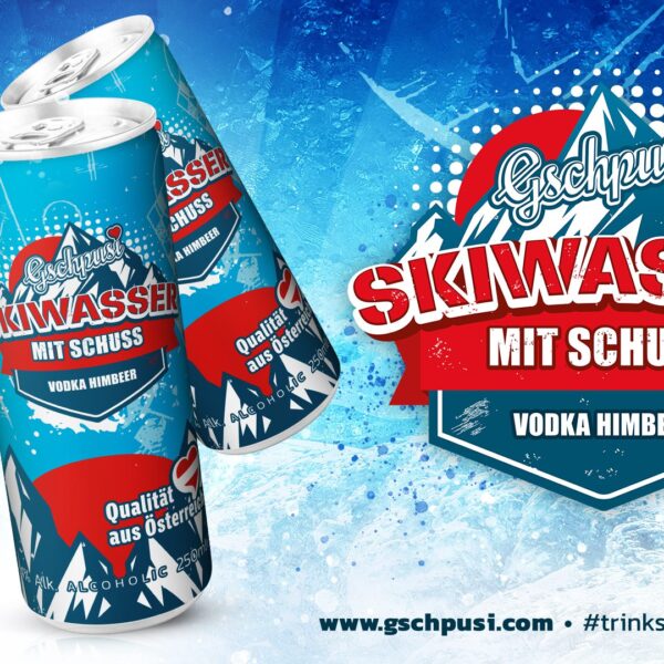 Gschpusi ski water with shot (24 cans)