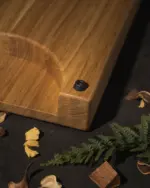 Premium cutting board without juice groove, large oak - Image 4