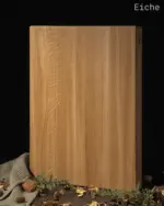 Premium cutting board without juice groove, large oak - Image 5